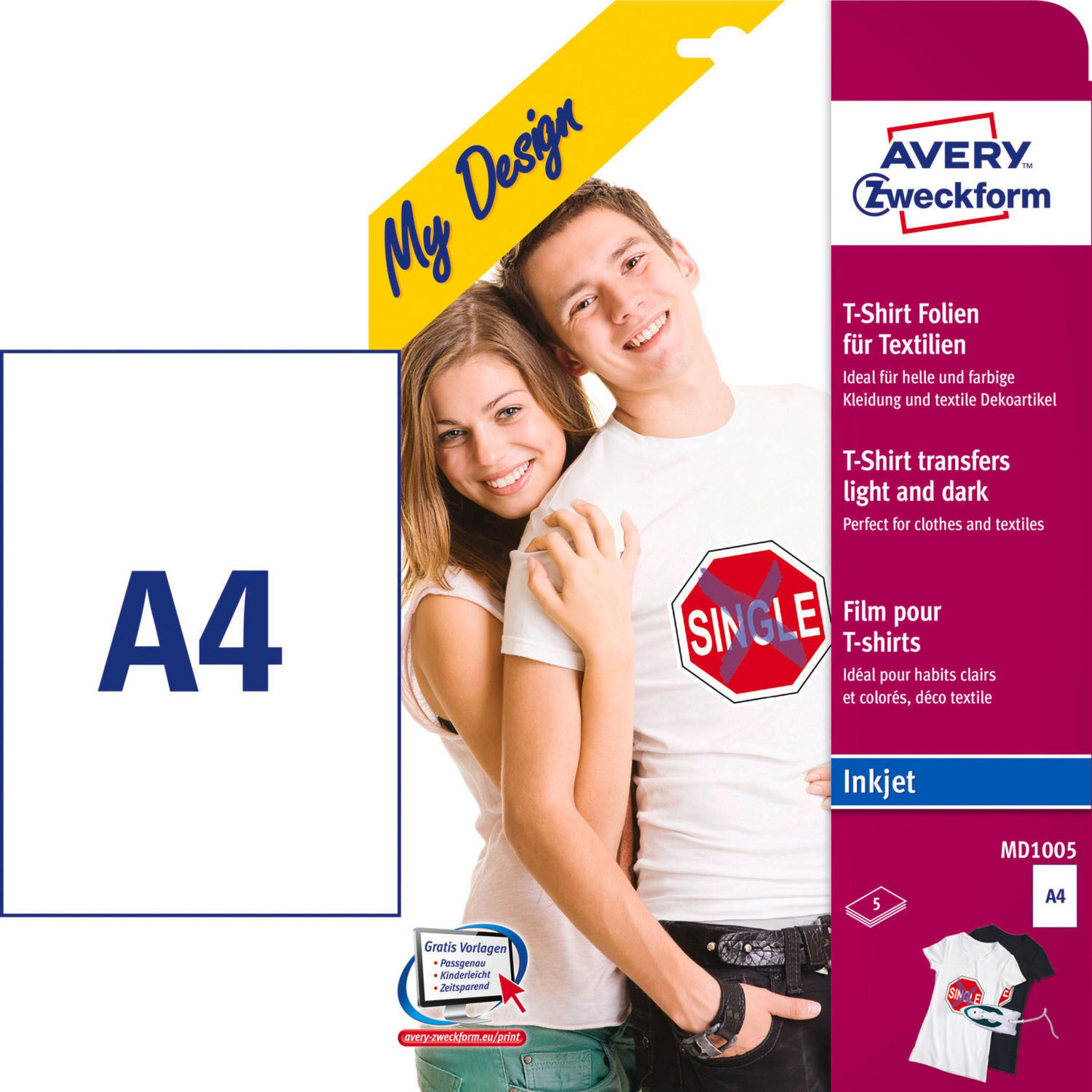 Paar umarmt sich, Produktverpackung für T-Shirt-Druck.