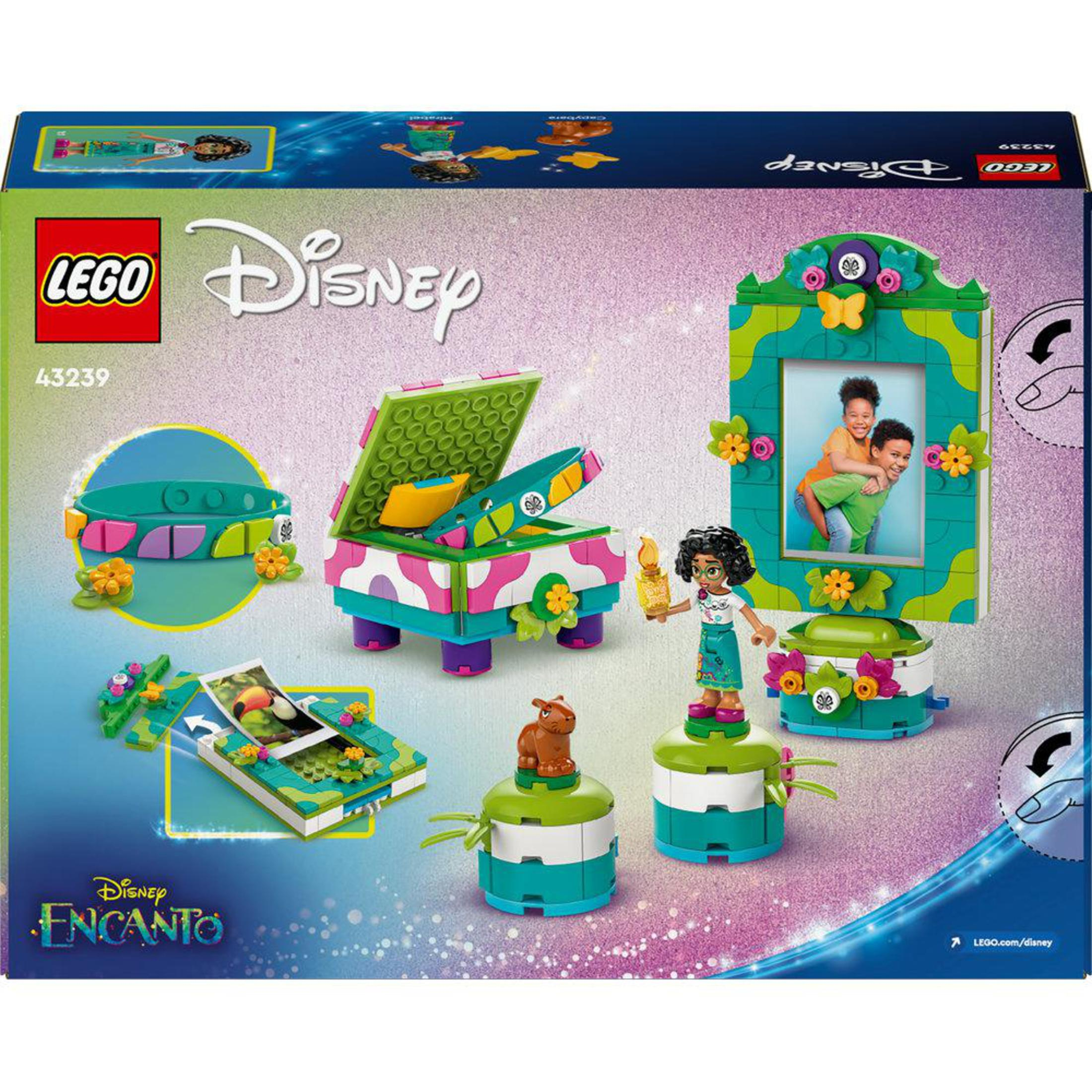 Ein farbenfrohes Lego Disney-Set mit Klavier und anderen Elementen.