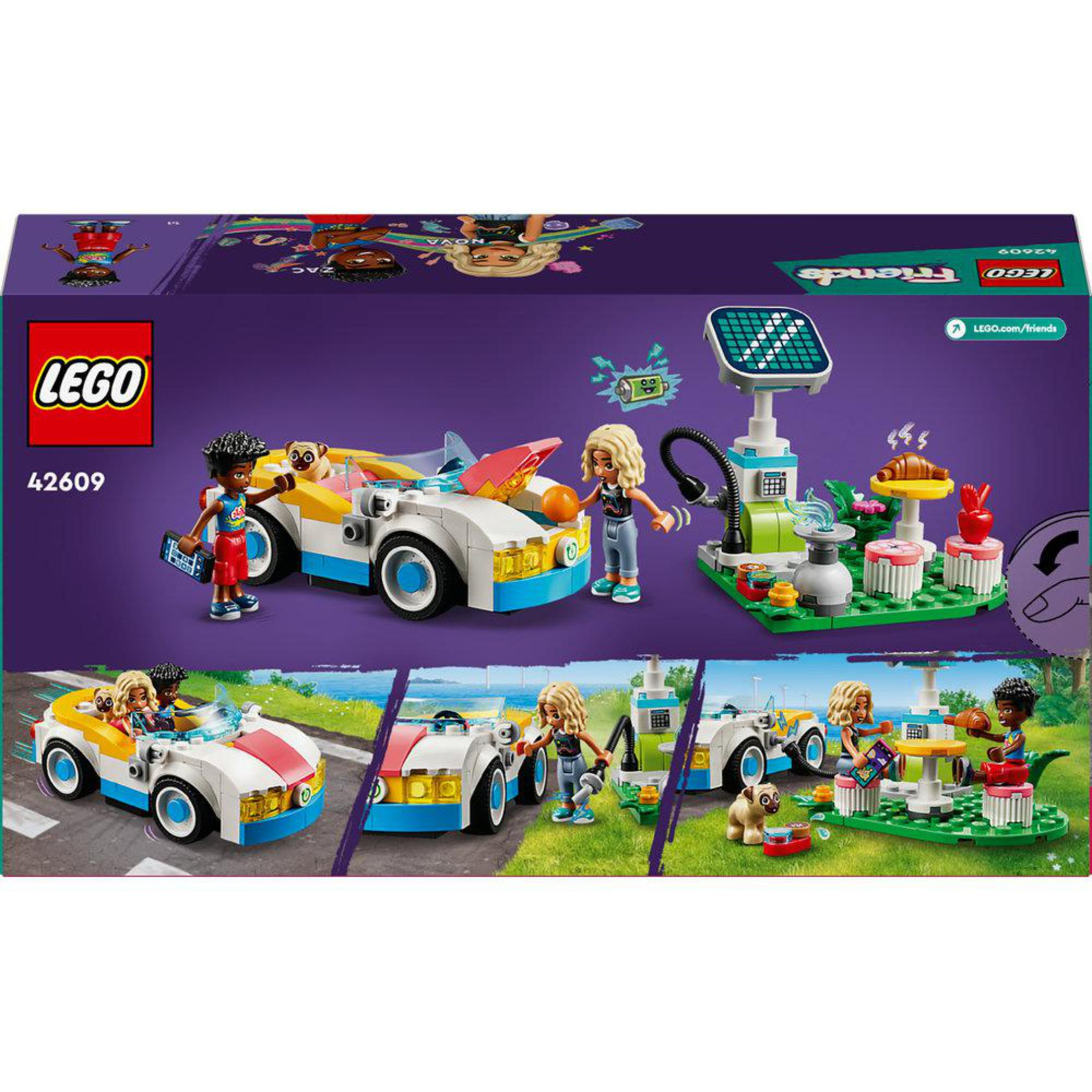 Lego Friends setbox. Voorzien van een auto en een zonne-energie station met Lego figuren.