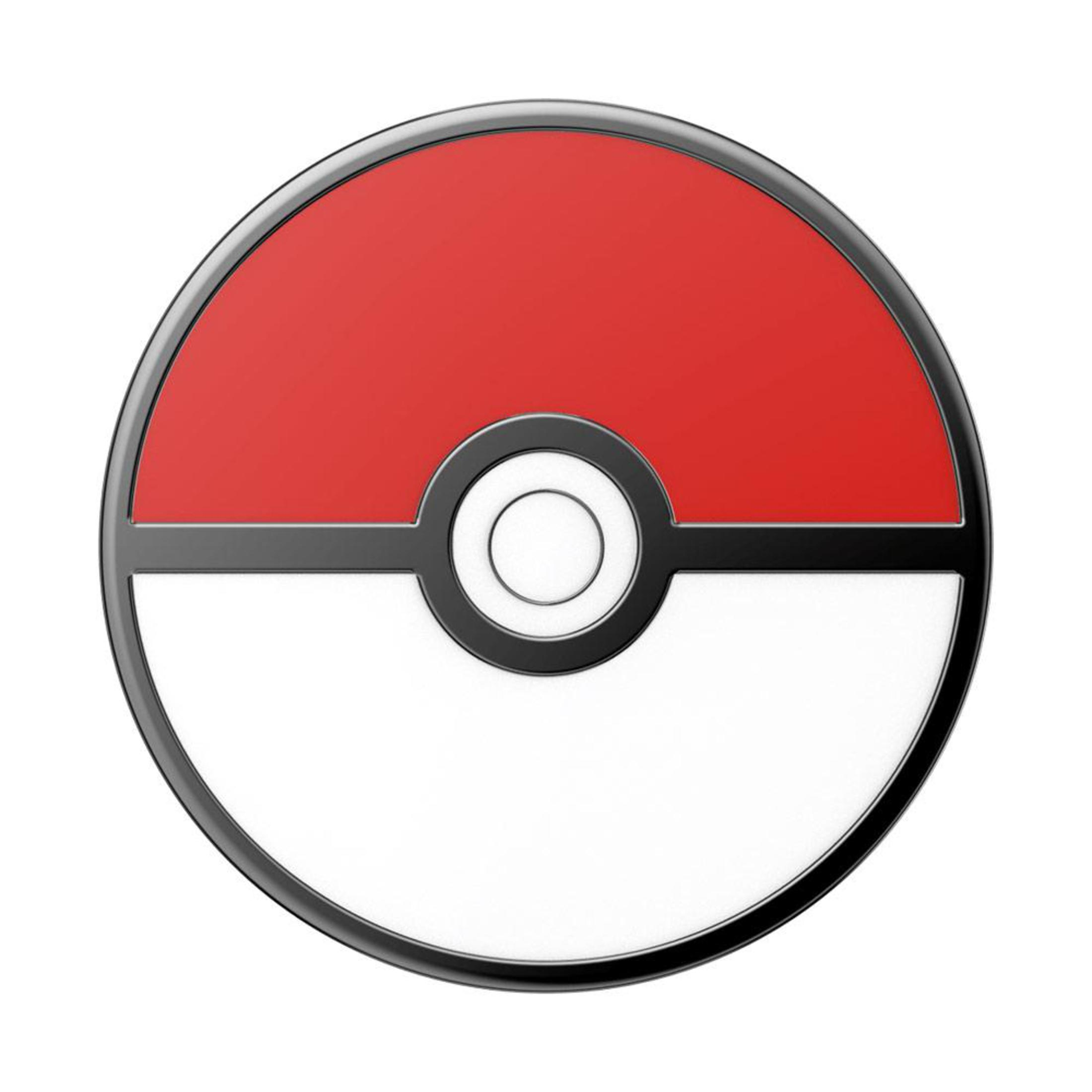 Una Pokébola roja y blanca con un contorno negro. La parte superior es roja, la inferior blanca.