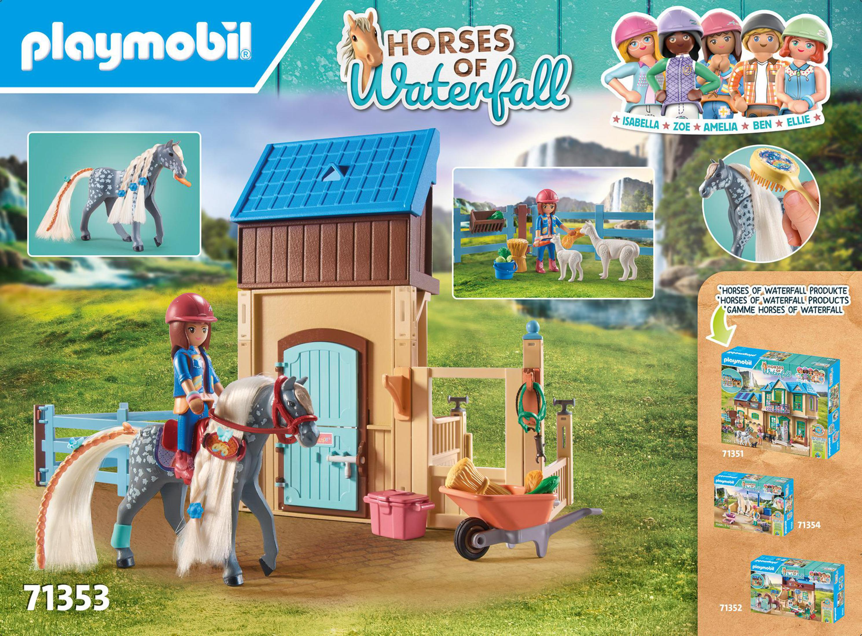 Playmobil Horse of Waterfall Spielset mit Figuren, Pferden und Zubehör.