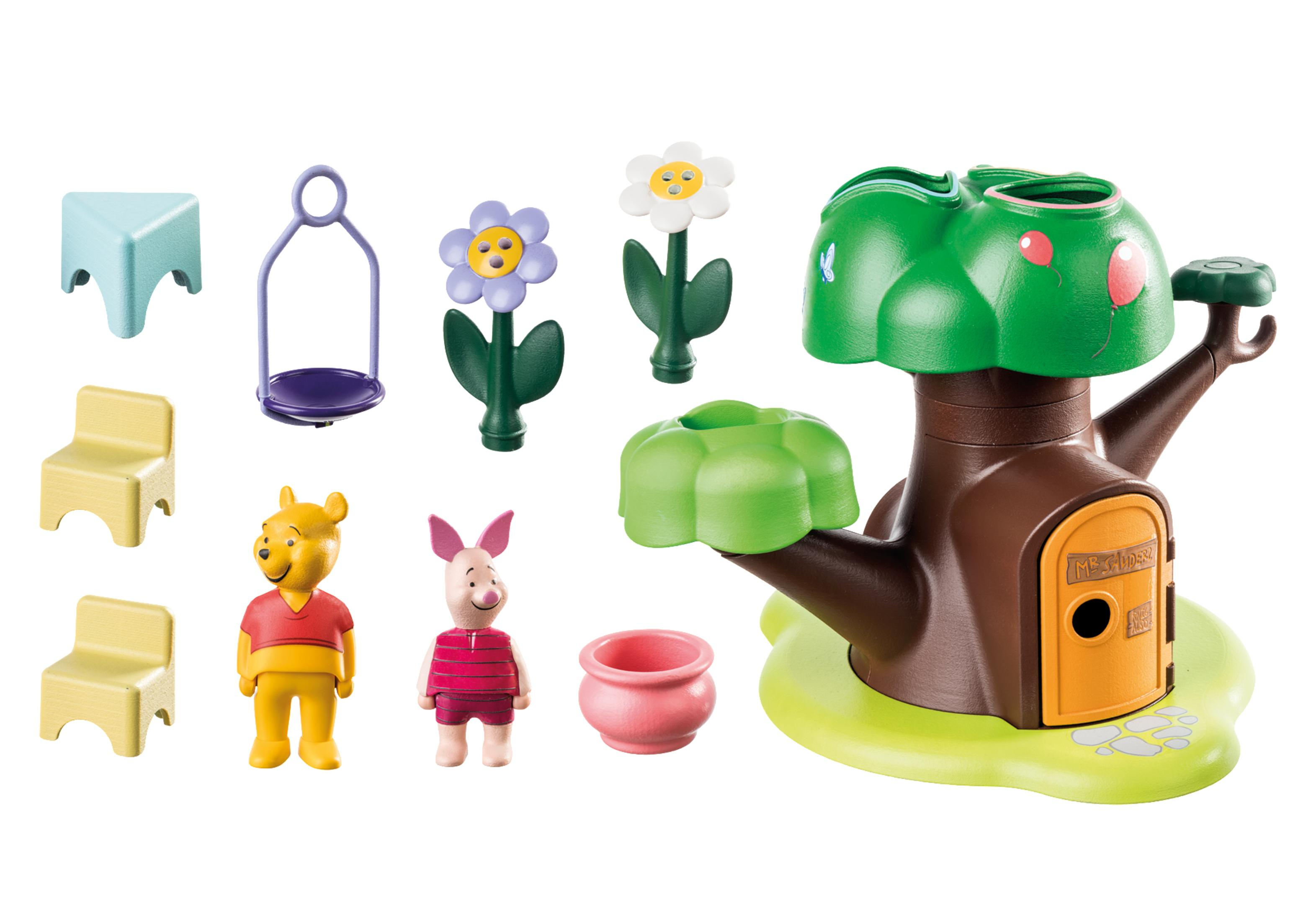 Playmobil Winnie Puuh Haus Set mit Figuren, Blumen und Zubehör.