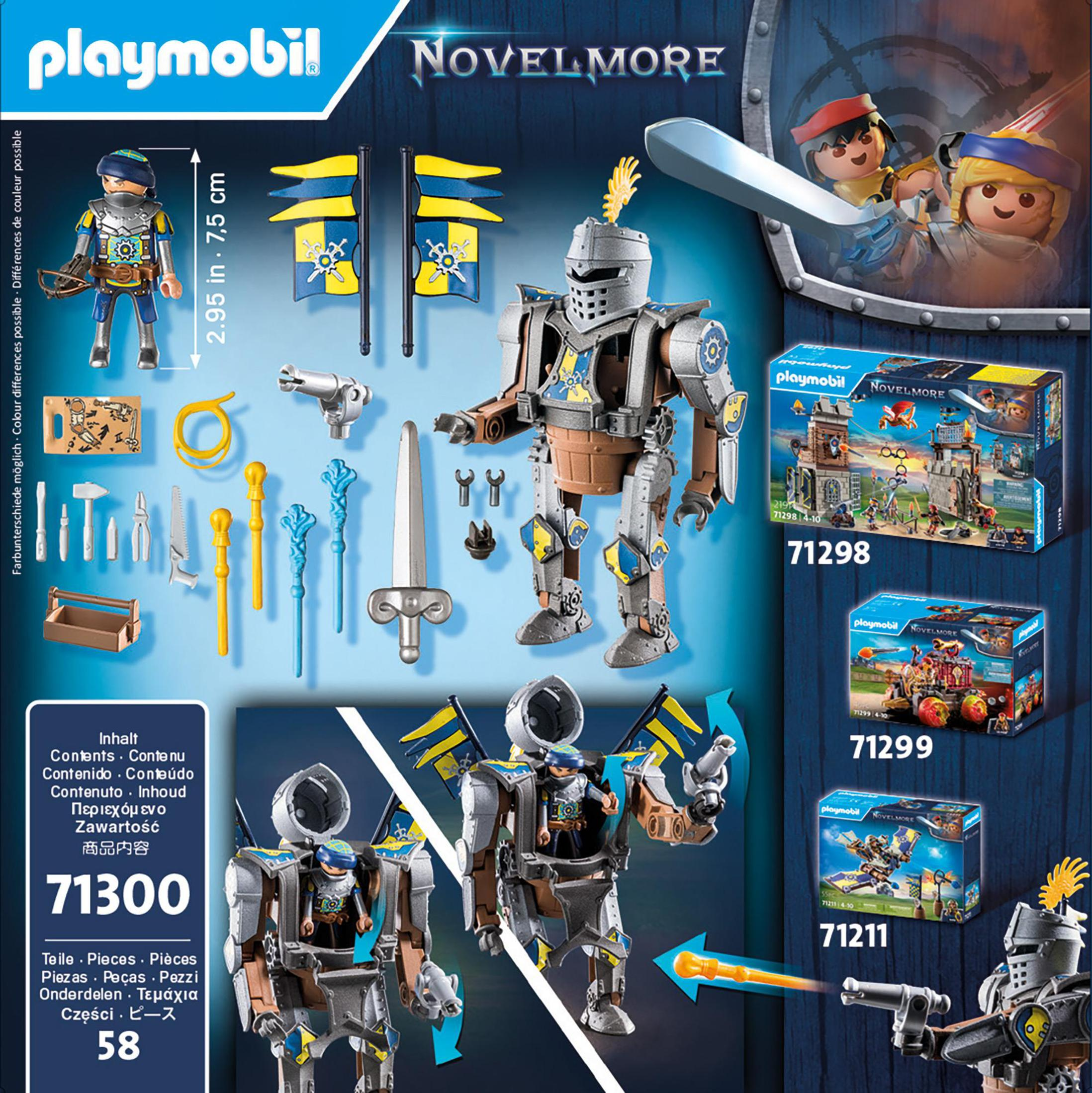 Playmobil Novelmore Set mit Rittern, Zubehör und Boxen, mit Burg und Figuren.