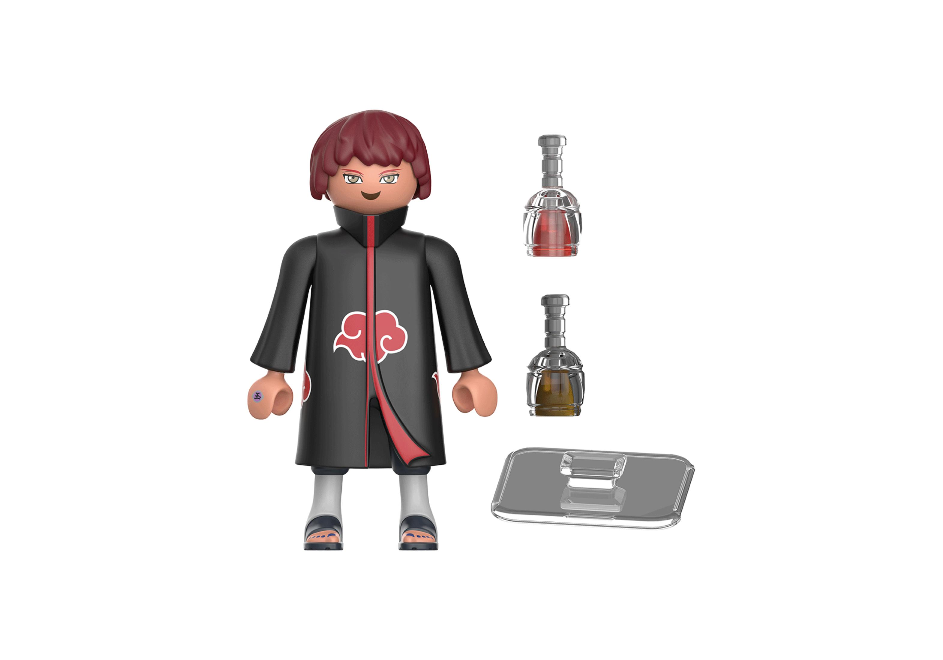 Figurka Playmobil postaci z serii Naruto z akcesoriami.