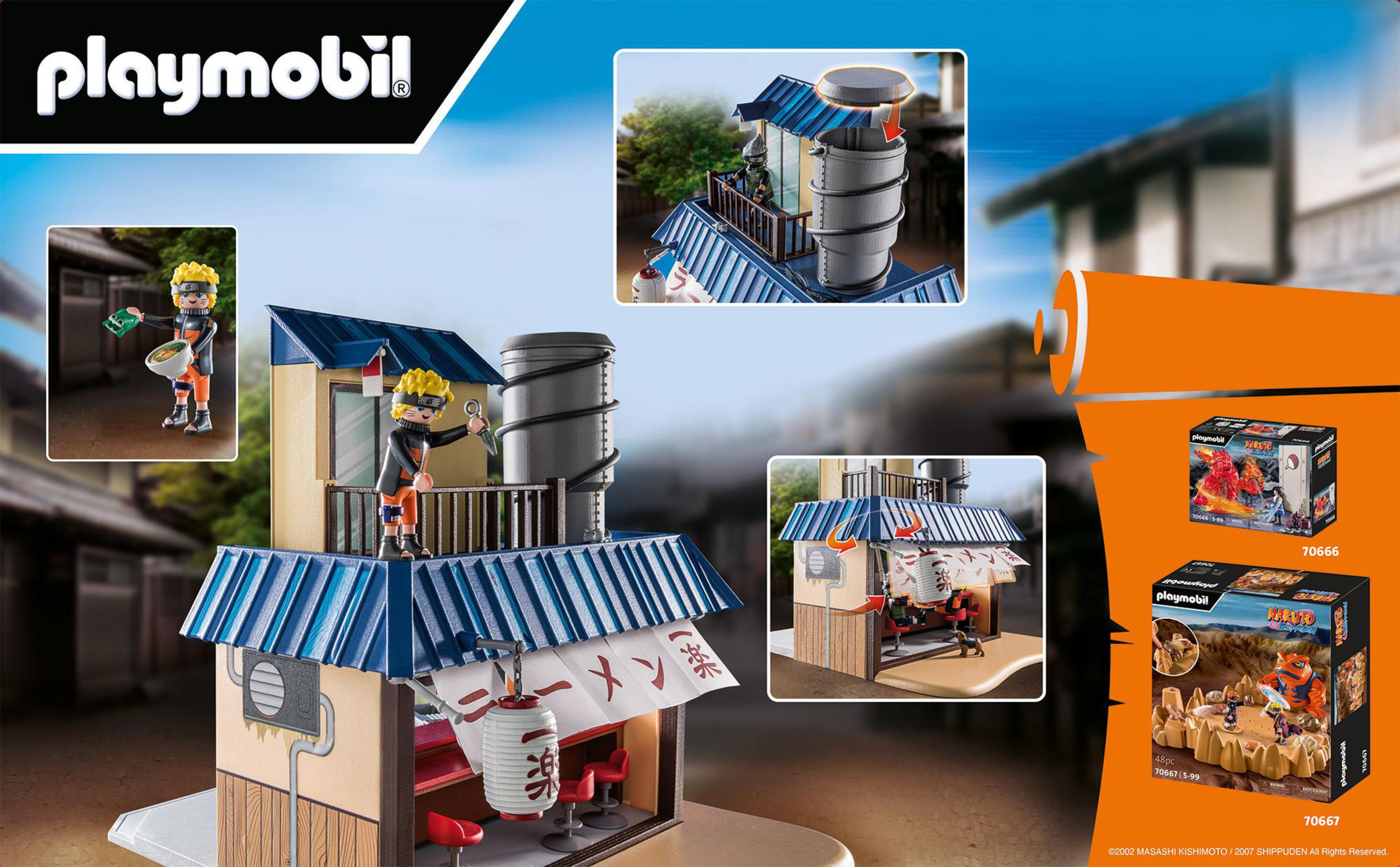 Playmobil Naruto set. Bevat een Japanse restaurantscène en Naruto figuren.