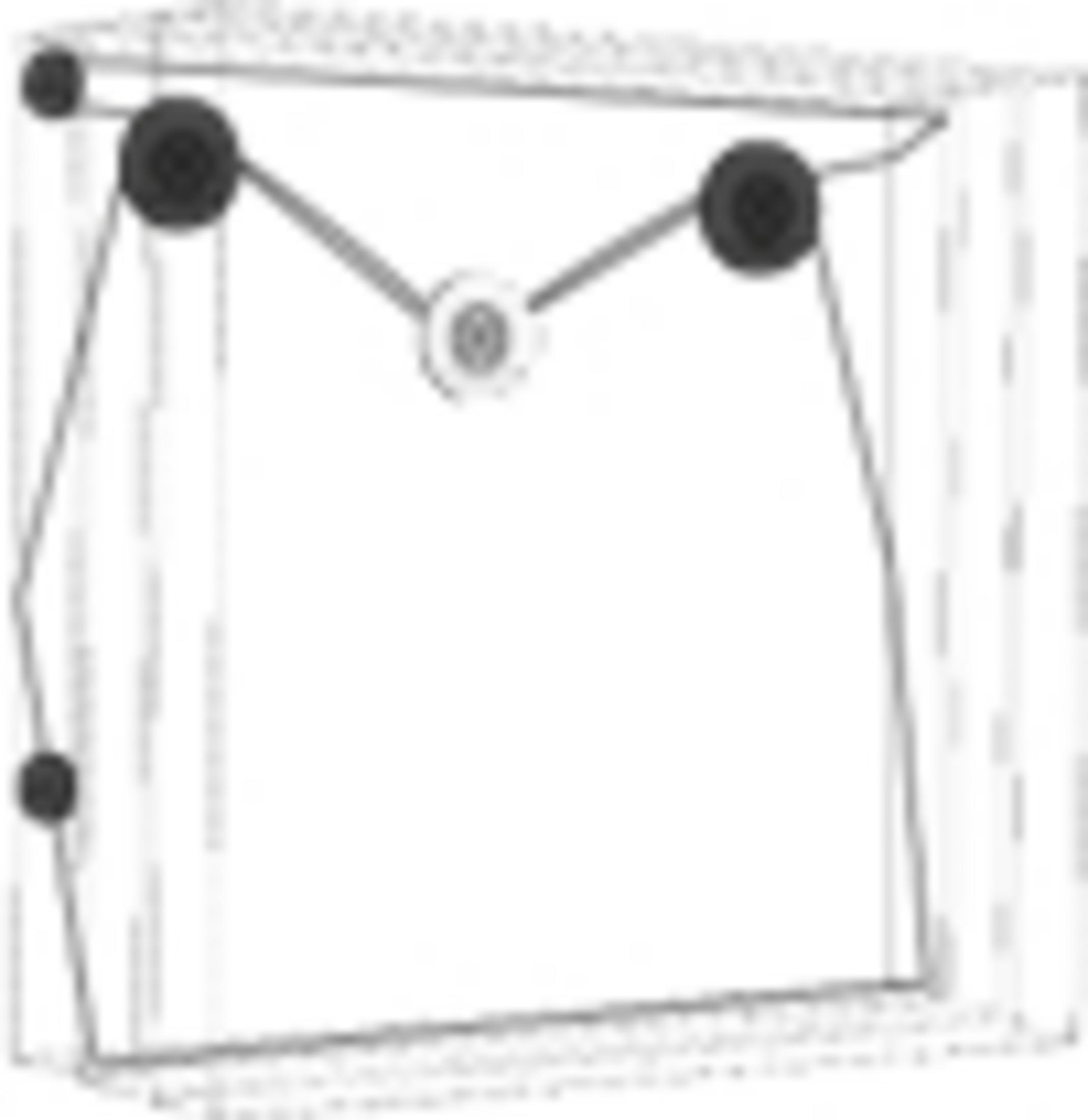 Czarno-biały rysunek konstrukcji o kształcie pudełka z trzema ciemnymi okręgami i liniami.