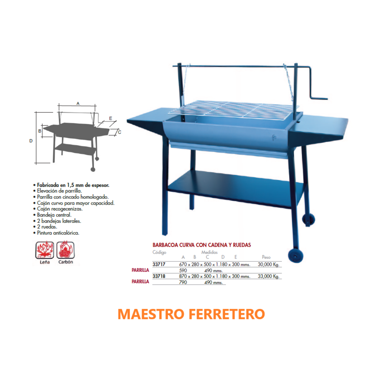 Parrilla metálica con ruedas y estantes, con un diagrama a la izquierda, aislado sobre fondo blanco.
