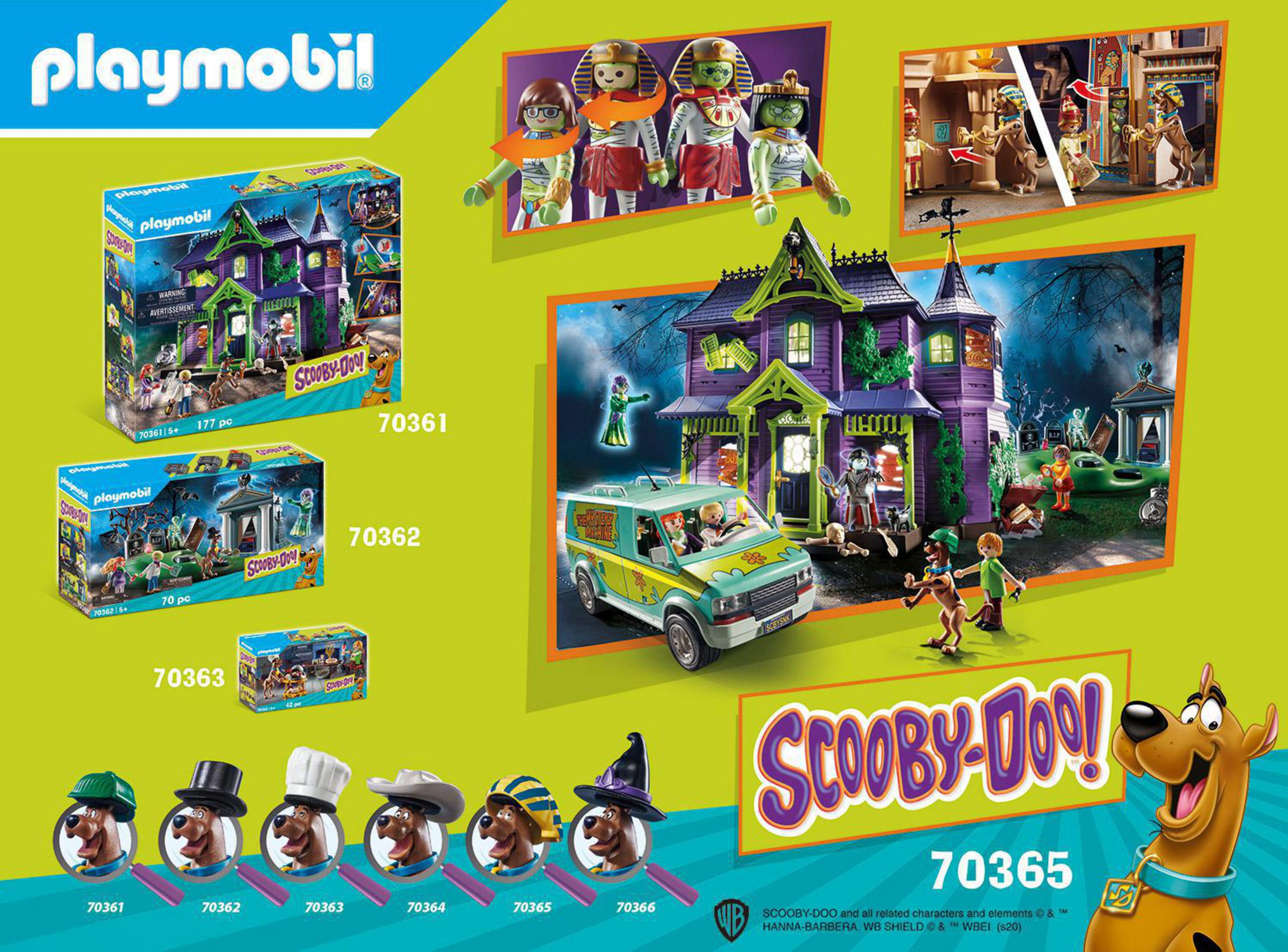 Scooby-Doo-Set mit Figuren und Geisterhaus.