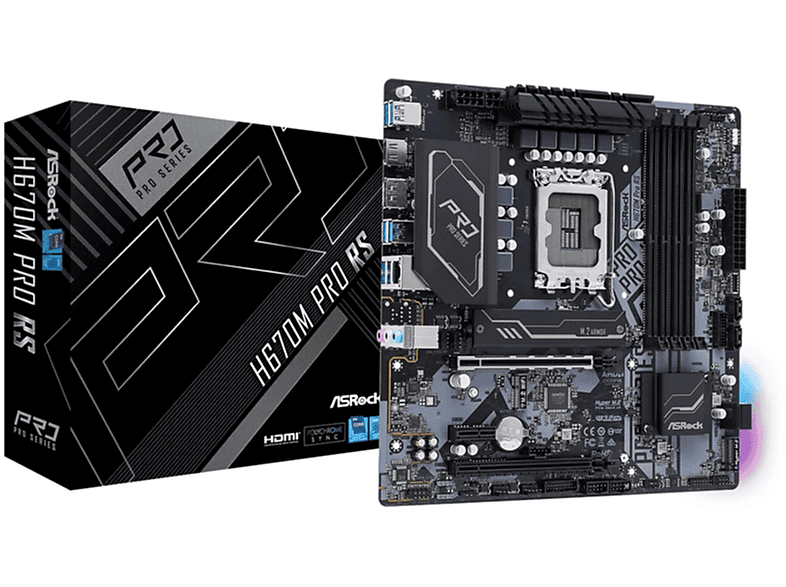 Placa base  - Placa Base Asrock H670M Pro Rs Micro-Atx ASROCK