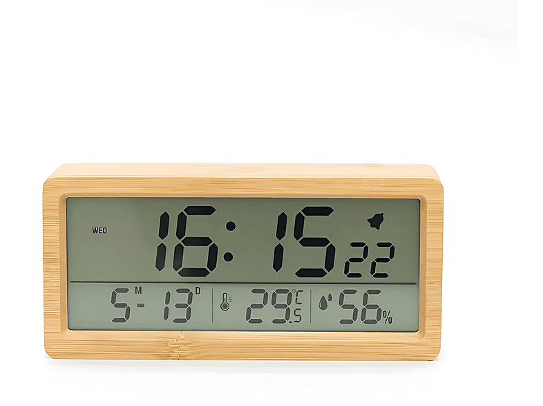 USB Projektionsuhr Mit Temperatur - Rote LED Anzeige & Sprachansage