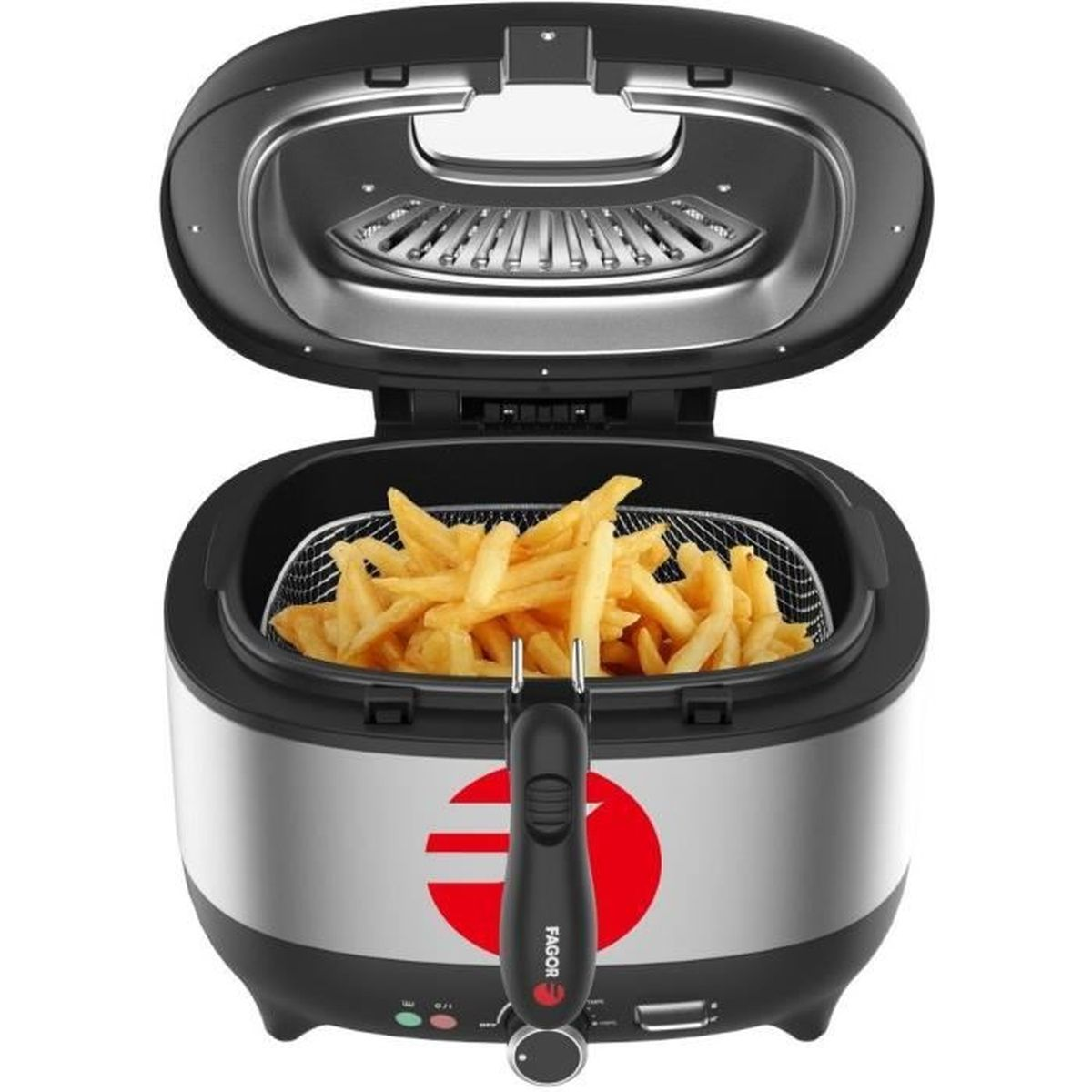 FAGOR FG2310, 1,85 l, 3.5 l, 1600 W FRIGGITRICE, capacità 3,5 l, Max potenza 1600 W, 1 programmi, da 120 °C a 190 °C, Argento, Nero