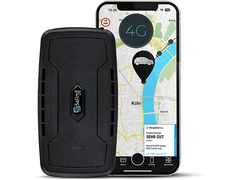 PAJGPS SALIND 20 GPS Tracker 4G für Autos, Maschinen, Boote inkl