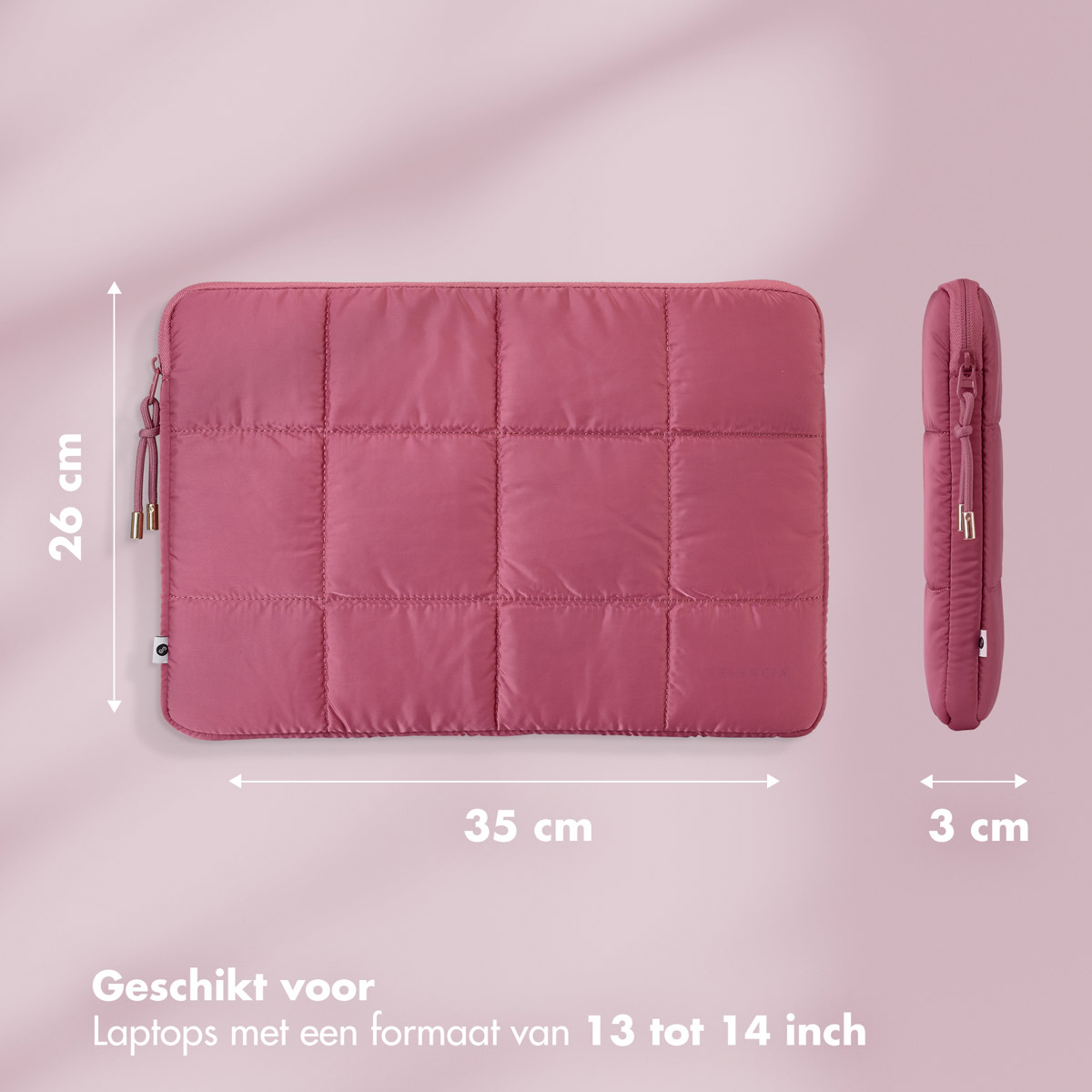 Guess Monogram Triangle Laptop Bag 16 Laptoptas Roze