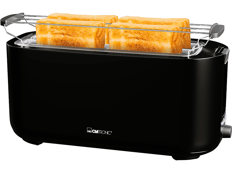 CLATRONIC TA 3802 Toaster Schwarz (1400 Watt, Schlitze: 4)