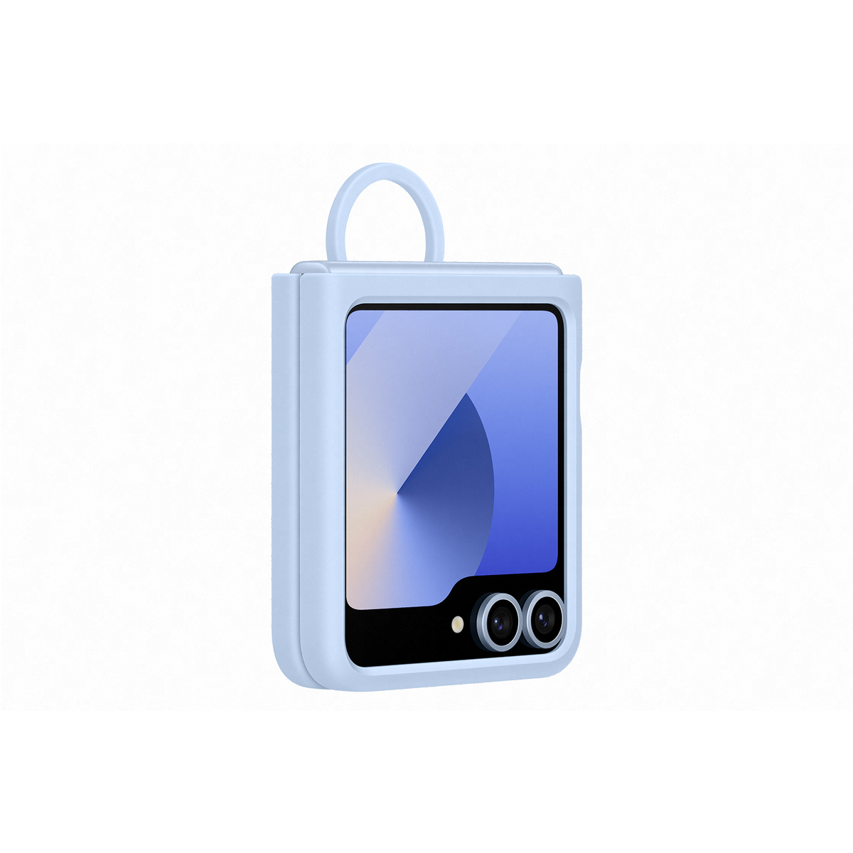Funda para teléfono Samsung Galaxy Z Flip azul claro.