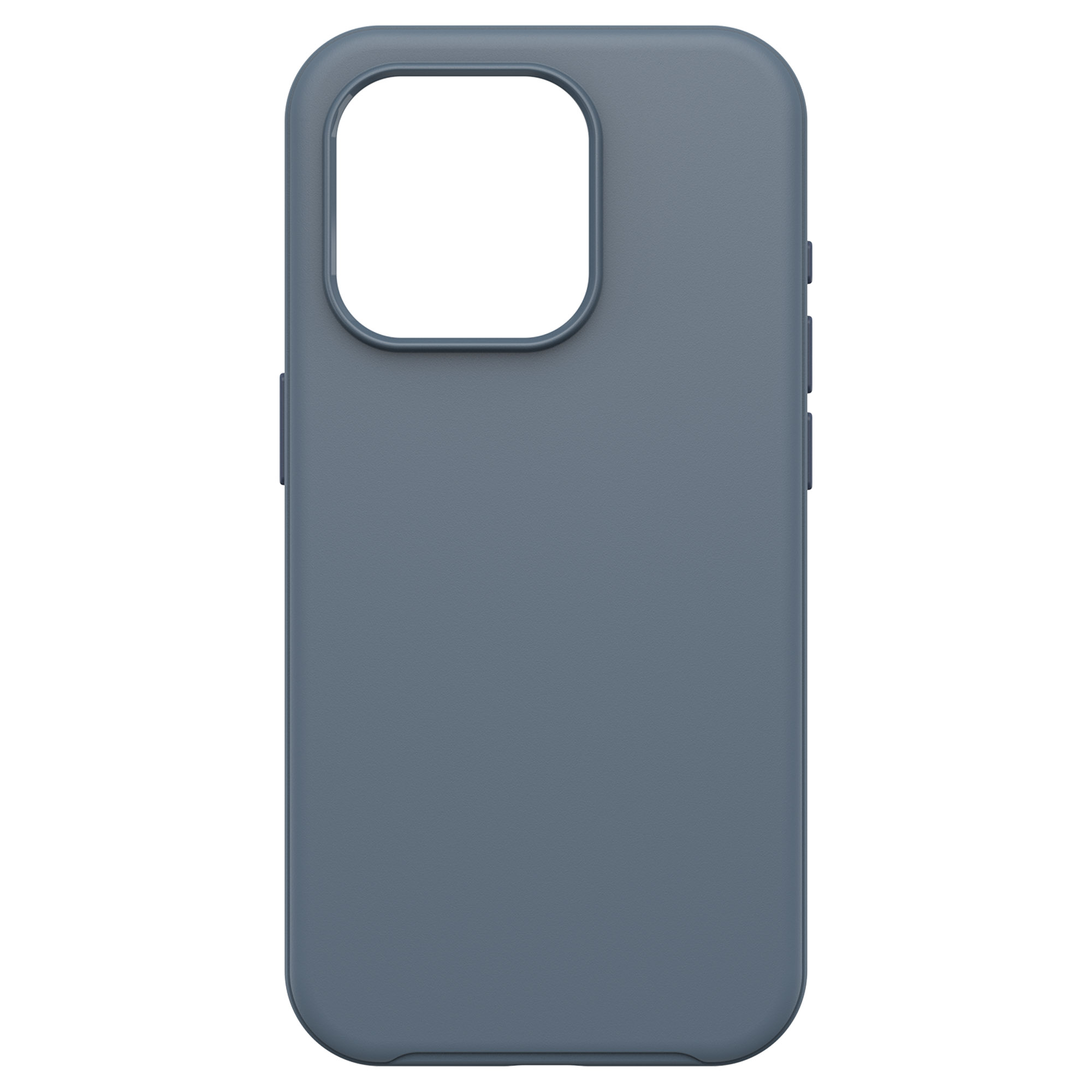 Funda azul para teléfono, recorte de cámara.