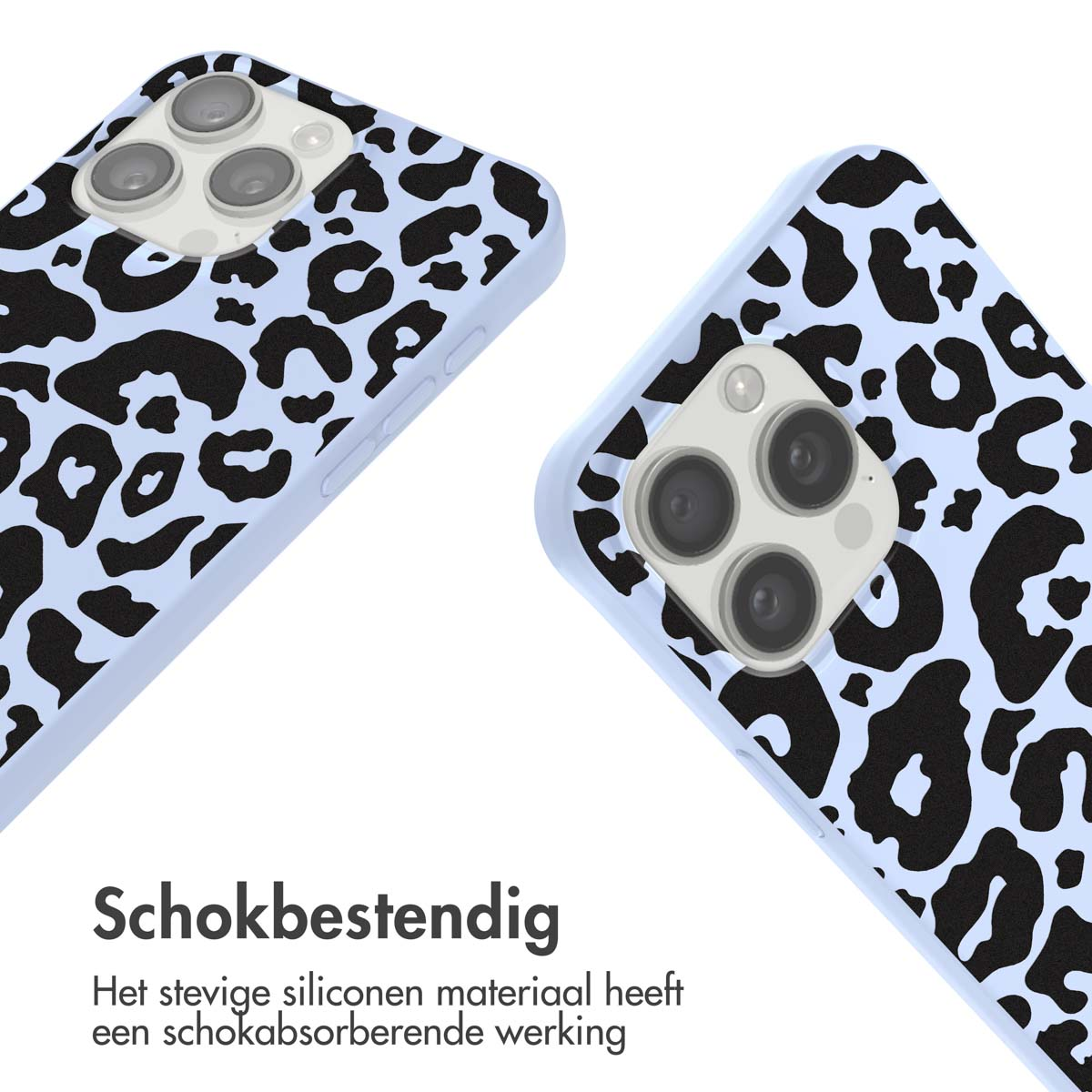 IMOSHION Siliconen design hoesje met koord geschikt voor Apple iPhone 15 Pro Telefoonhoesje voor Apple iPhone 15 Pro Meerkleurig