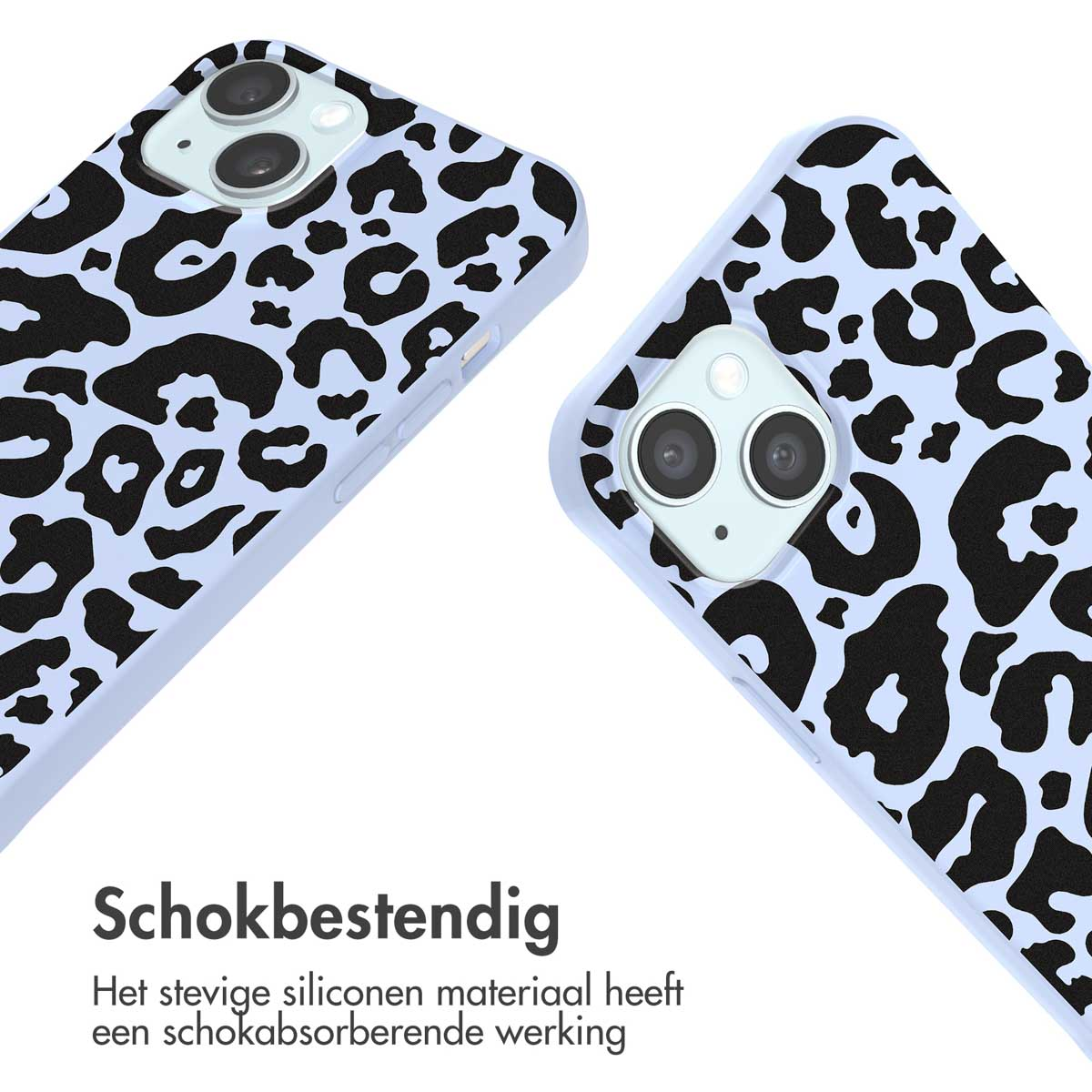 IMOSHION Siliconen design hoesje met koord - Geschikt voor Apple iPhone 15 - Telefoonhoesje voor Apple iPhone 15 Meerkleurig
