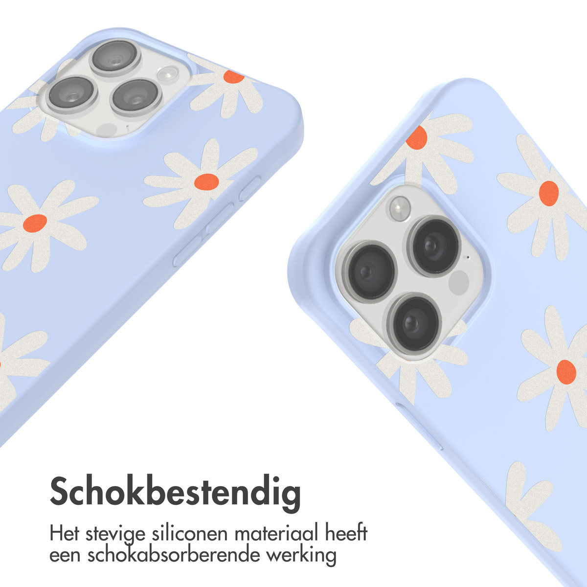 IMOSHION Siliconen design hoesje met koord - Geschikt voor Apple iPhone 15 Pro Max - Telefoonhoesje voor Apple iPhone 15 Pro Max Meerkleurig