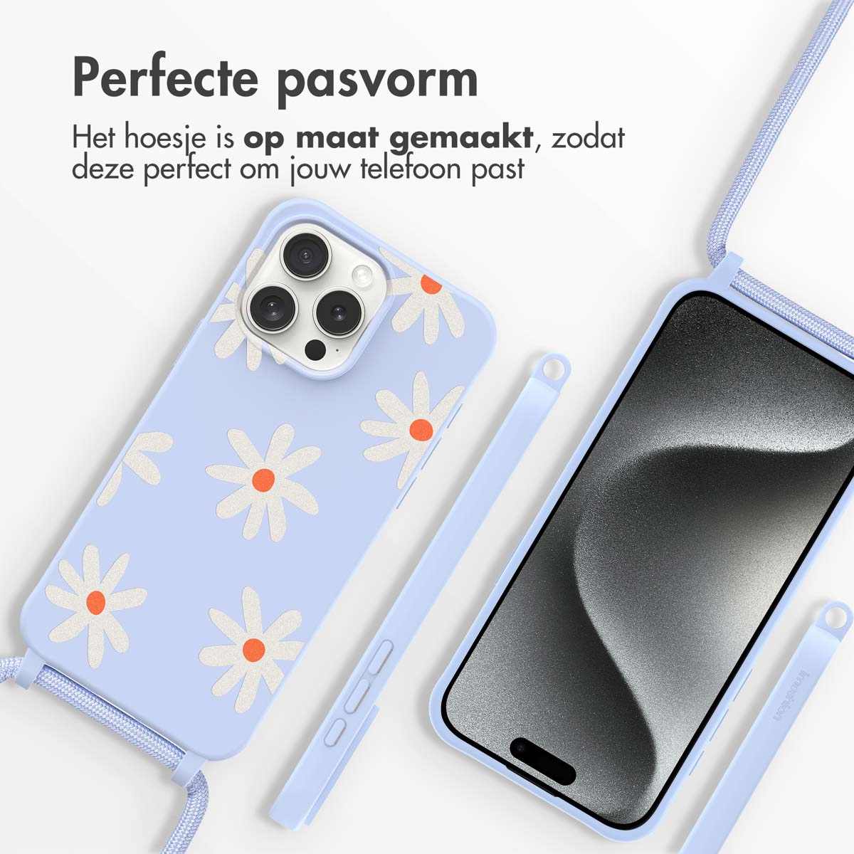 IMOSHION Coque avec lanière compatible avec iPhone 15 Pro Étui de Téléphone voor Apple iPhone 15 Pro Multicolore