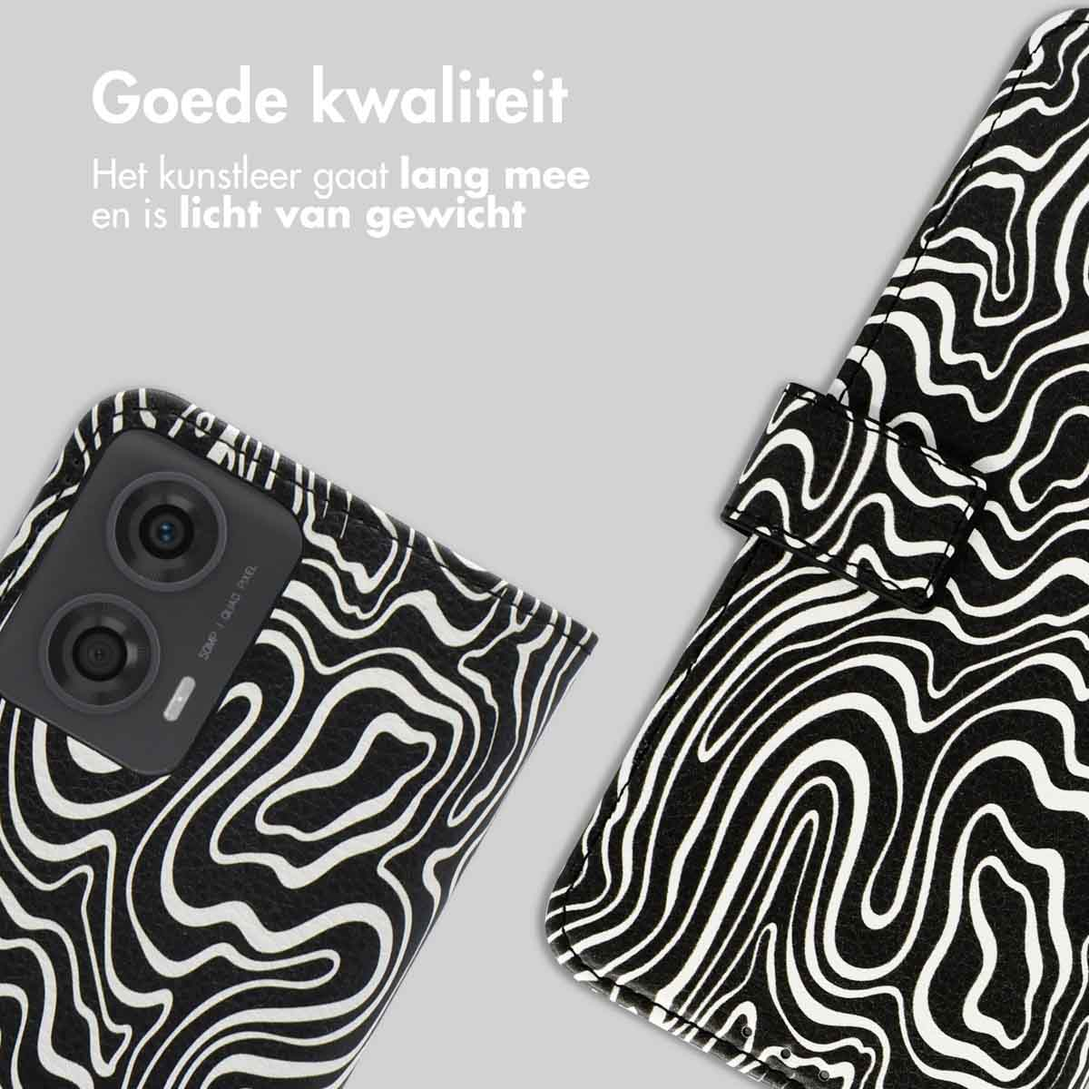 IMOSHION Design Bookcase Telefoonhoesje voor Motorola Motorola Moto G24 Power Meerkleurig