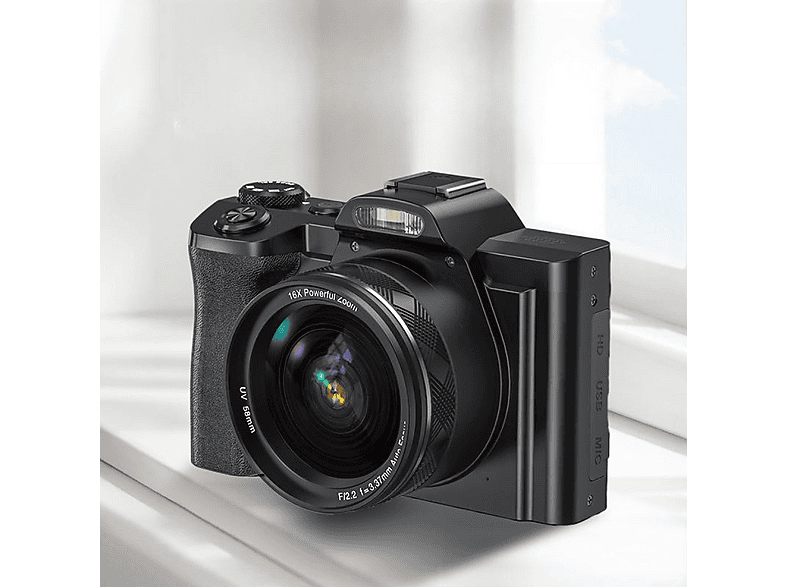 Fotocamera DSLR Digitale Professionale 75MP 5K con Schermo IPS Rotante da 3.0 Po