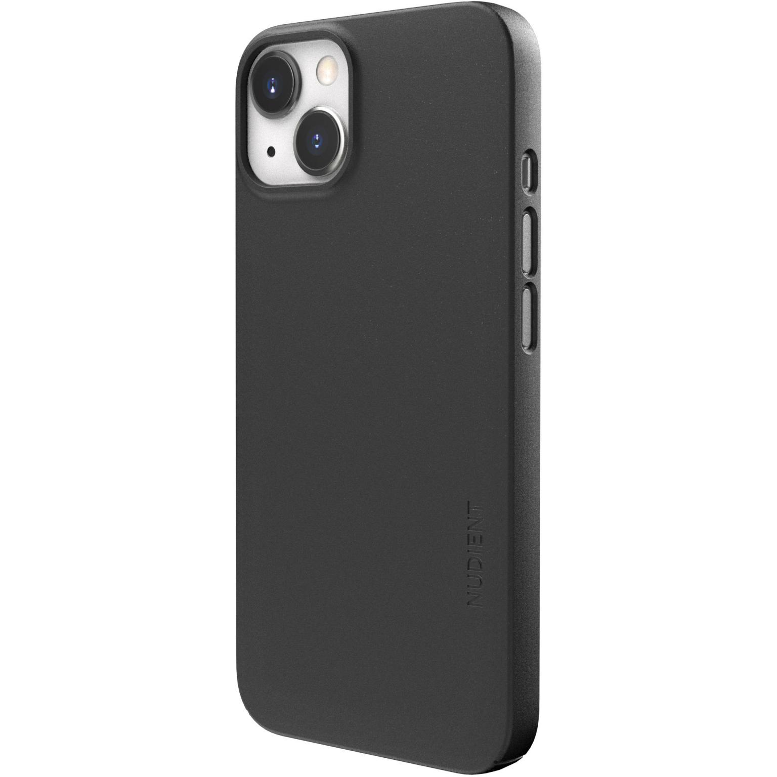 Black phone case with three cameras on a white background. It has the brand name on the side.