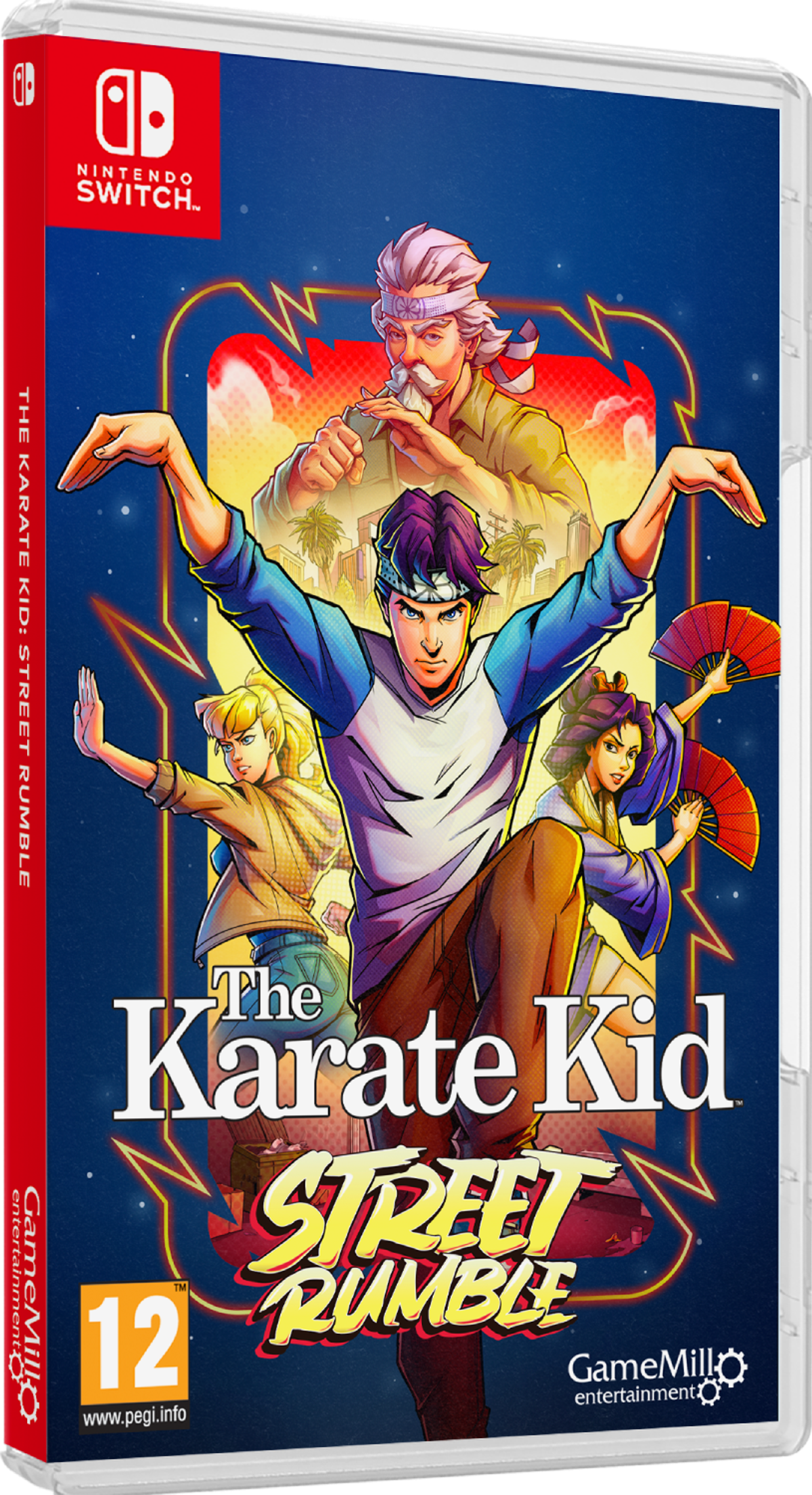 Etui do gry 'The Karate Kid: Street Rumble' z postaciami na okładce.