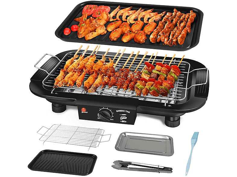 HarBin-Star Elektrogrill 2,6KW Tischgrill - Für 5-10 Personen Mit Ölabtropfschale
