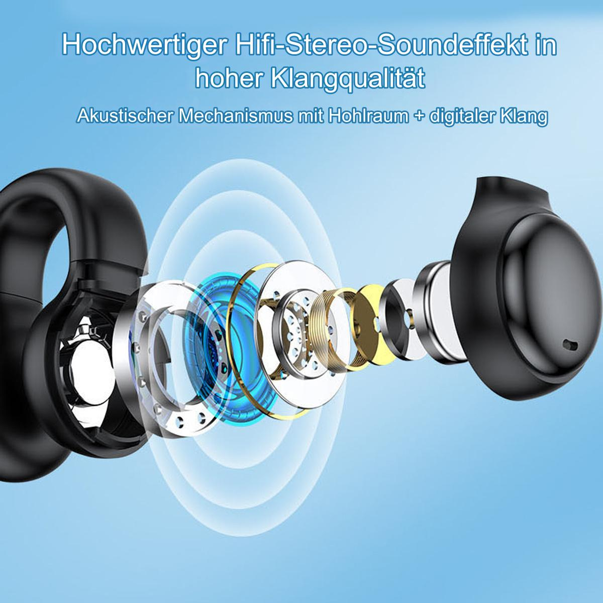 Kopfhörer. Explosionsansicht der Teile. Blauer Hintergrund.