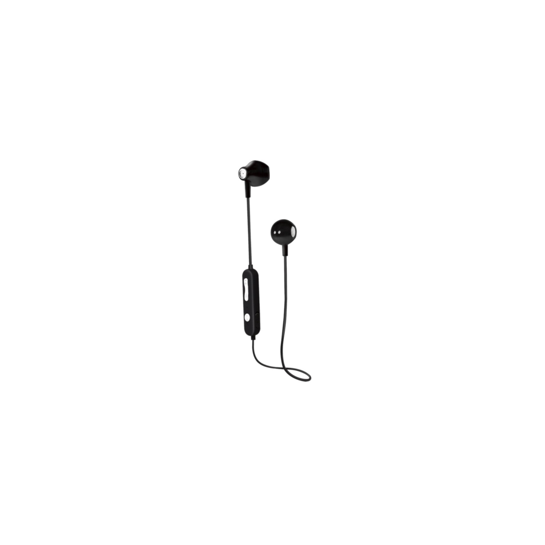 Cuffie in-ear nere con filo e telecomando in linea.