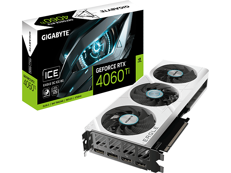 Tarjeta gráfica - GIGABYTE Tarjeta Gráfica Gigabyte GeForce RTX 4060 Ti EAGLE OC ICE 8G/ 8GB GDDR6