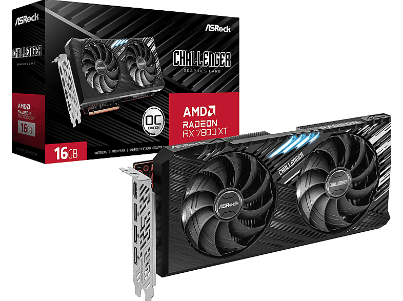 Tarjeta gráfica - ASROCK Tarjeta Gráfica Asrock Radeon Rx 7800 Xt Challenger Oc 16Gb Gddr6