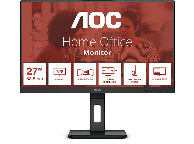 AOC 27E3QAF 27 Zoll Full-HD Monitor (4 ms Reaktionszeit , 75Hz 