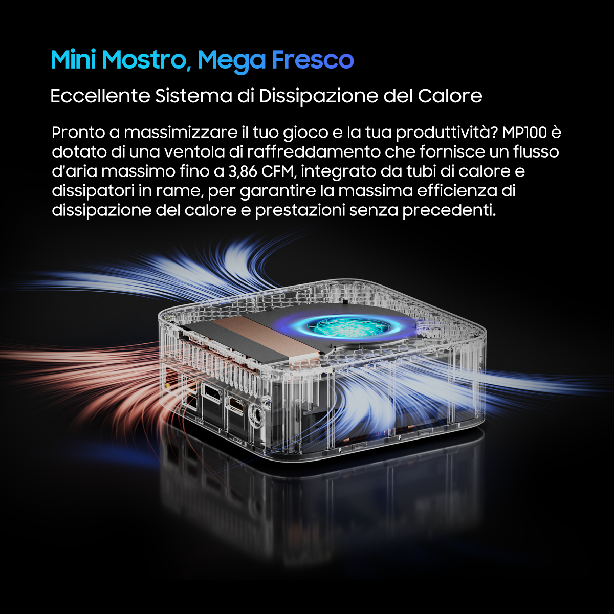 BLACKVIEW Mini PC MP100-7430U, AMD, AMD Ryzen™ 5 7430U (Hasta 4.3GHz), 4.3 GHz, Radeon™ RX Vega 7, RAM 16 GB, 512 GB SSD