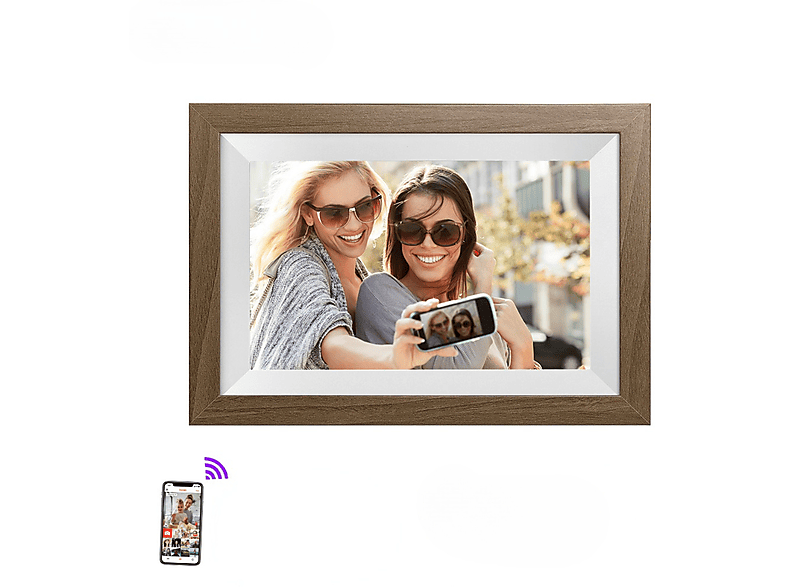 Cornice Digitale WiFi Braun DigiFrame 10B - 25,7 Cm (10,1"), Touch Screen IPS 1280x800, 32 GB, Condivisione Foto E Video Con App Frameo