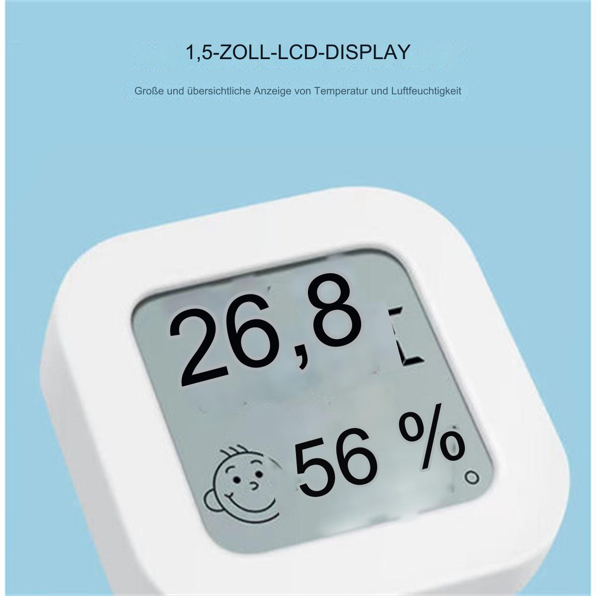 Digitalanzeige mit Temperatur 26,8 und Luftfeuchtigkeit 56 %.