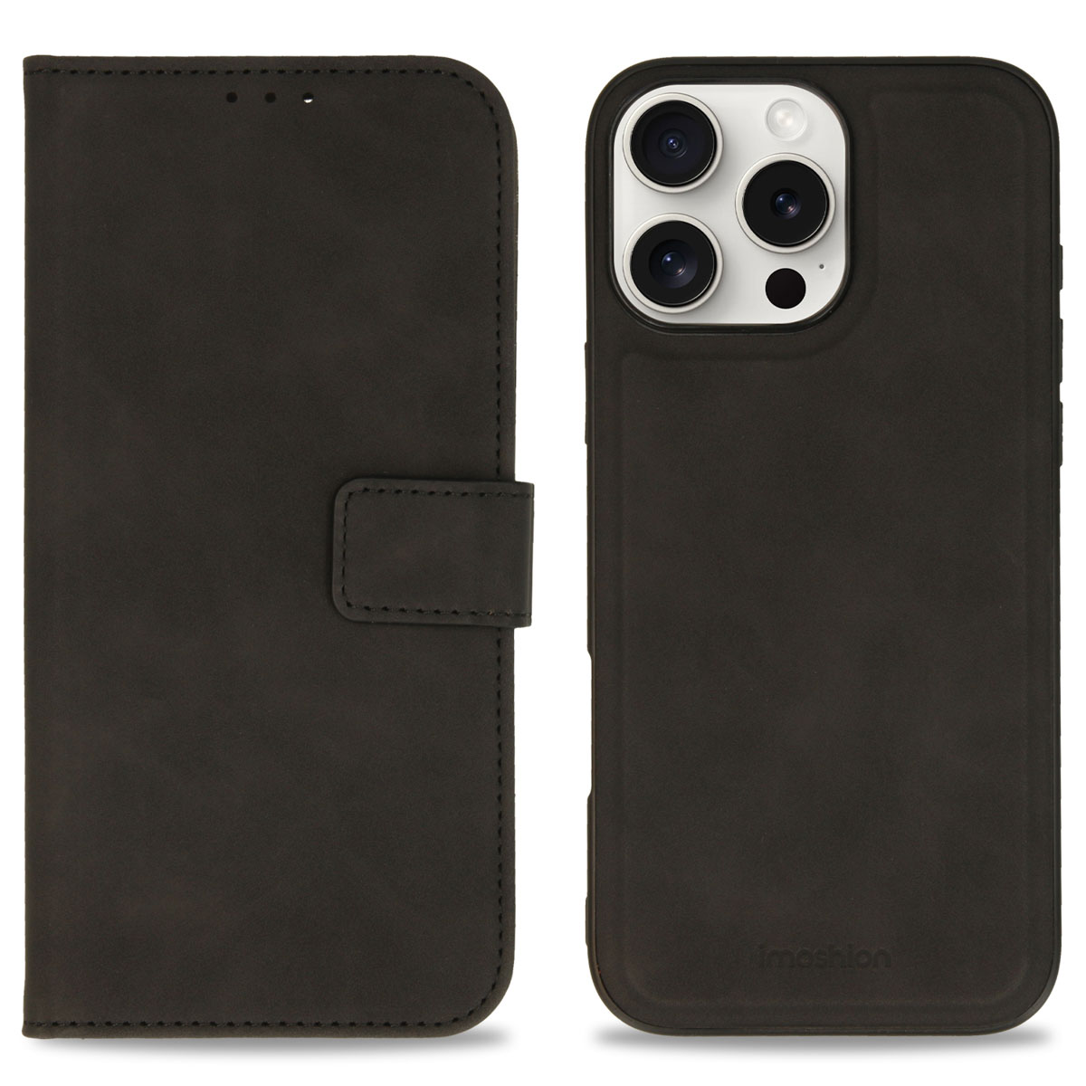 IMOSHION rimovibile 2-in-1 Luxury Book Type adatta per Apple iPhone 16 Pro Max Cover per iPhone 16 Pro Max, Marrone scuro, Marrone chiaro