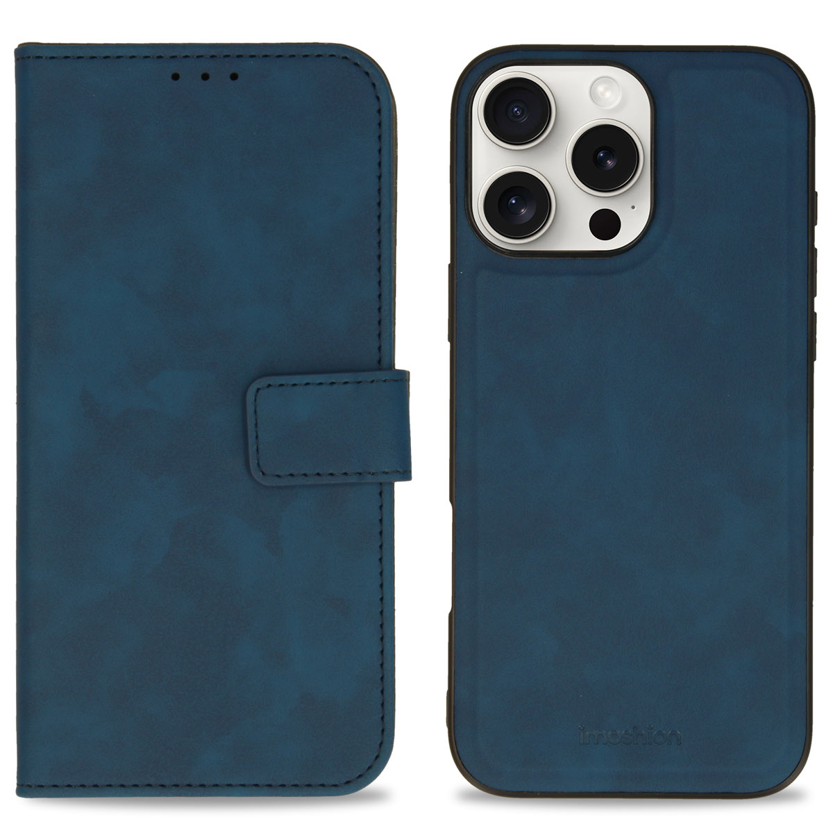 IMOSHION rimovibile 2 in 1 Luxury Book Cover per Apple iPhone 16 Pro Max, Blu
