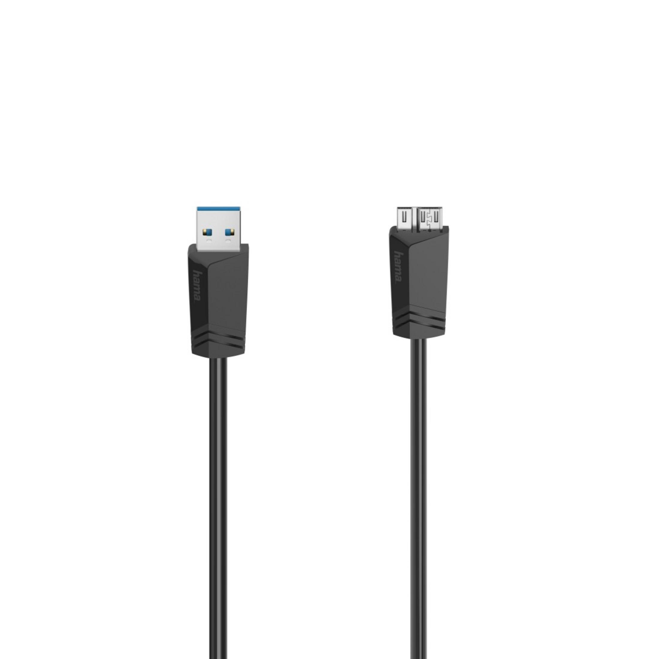 Zwei schwarze USB-Kabel mit USB-A- und USB-C-Anschlüssen. Beide Kabel auf weißem Hintergrund.