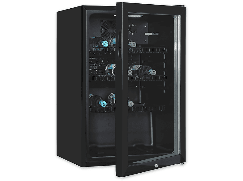 EXQUISIT GKS120-GT-160C schwarz Kühlschrank (C, 840 mm hoch, Schwarz)
