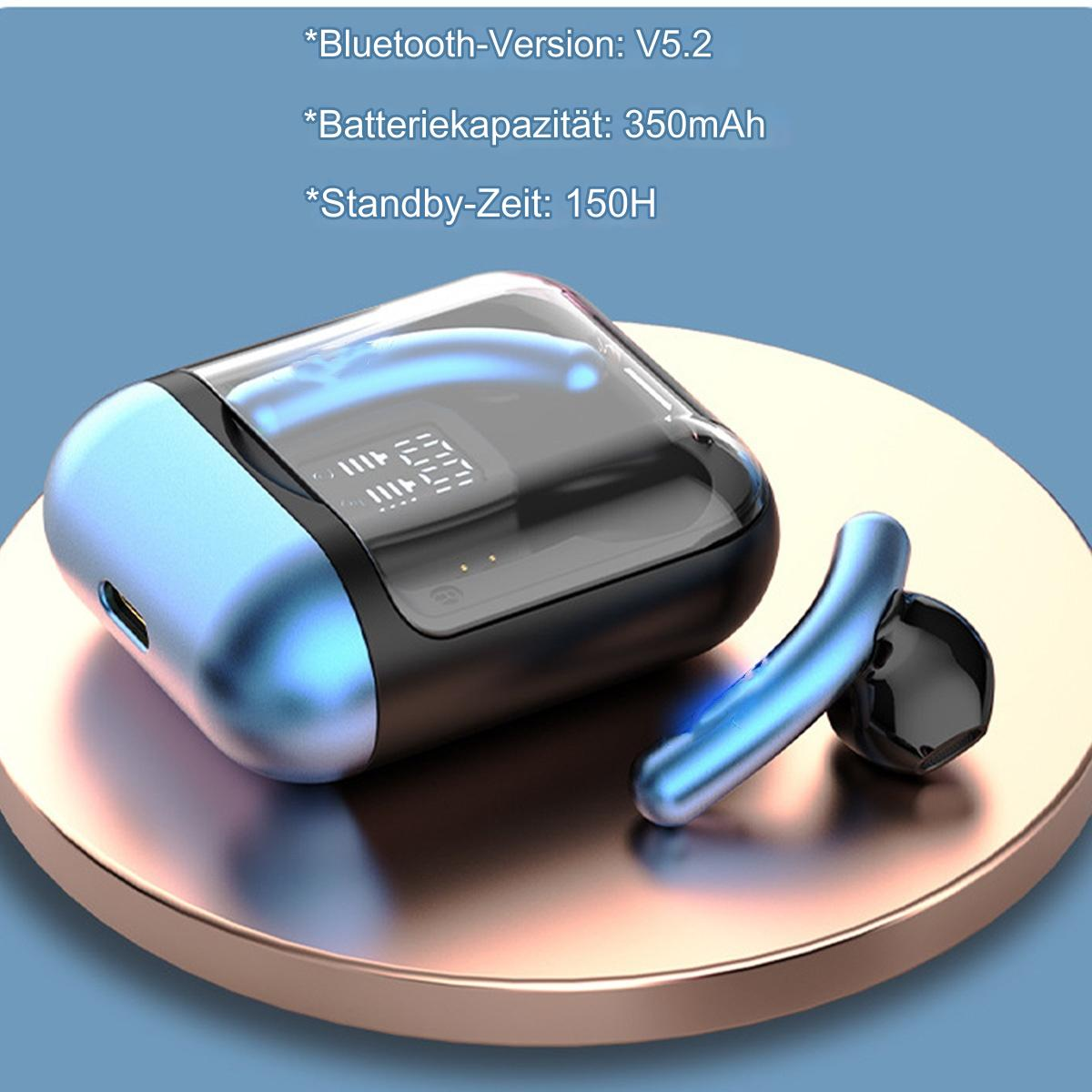 Ohrhörer mit Ladecase, mit technischen Daten: Bluetooth V5.2, 350mAh Akku, 150H Standby.