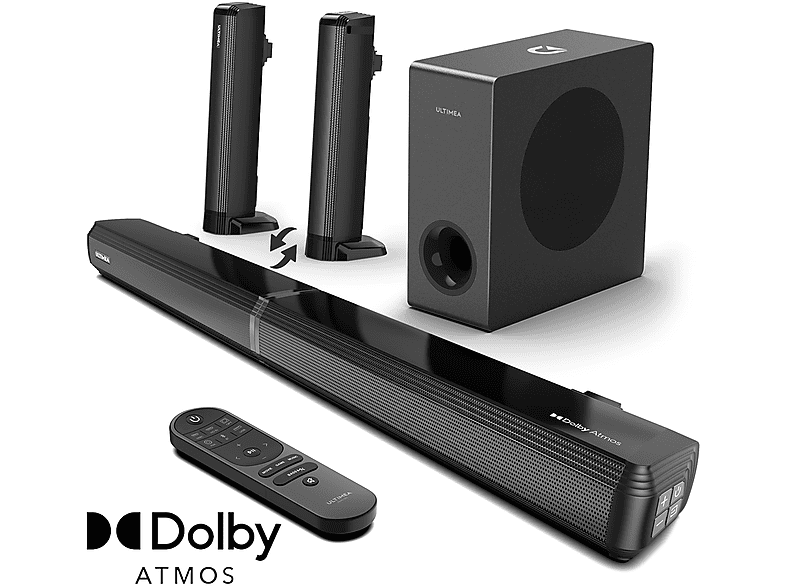 Barra de sonido con subwoofer - ULTIMEA Apollo S60 - 4.1 Barra de Sonido con Dolby Atmos