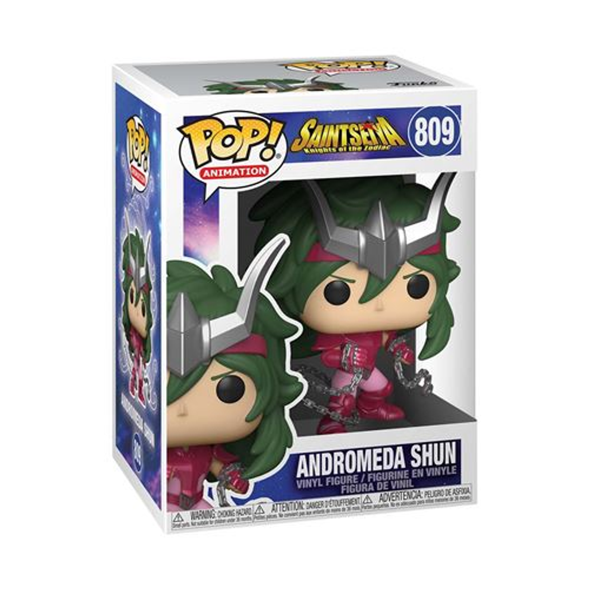 Figura de vinilo Funko Pop Andromeda Shun en su caja original con temática de anime.