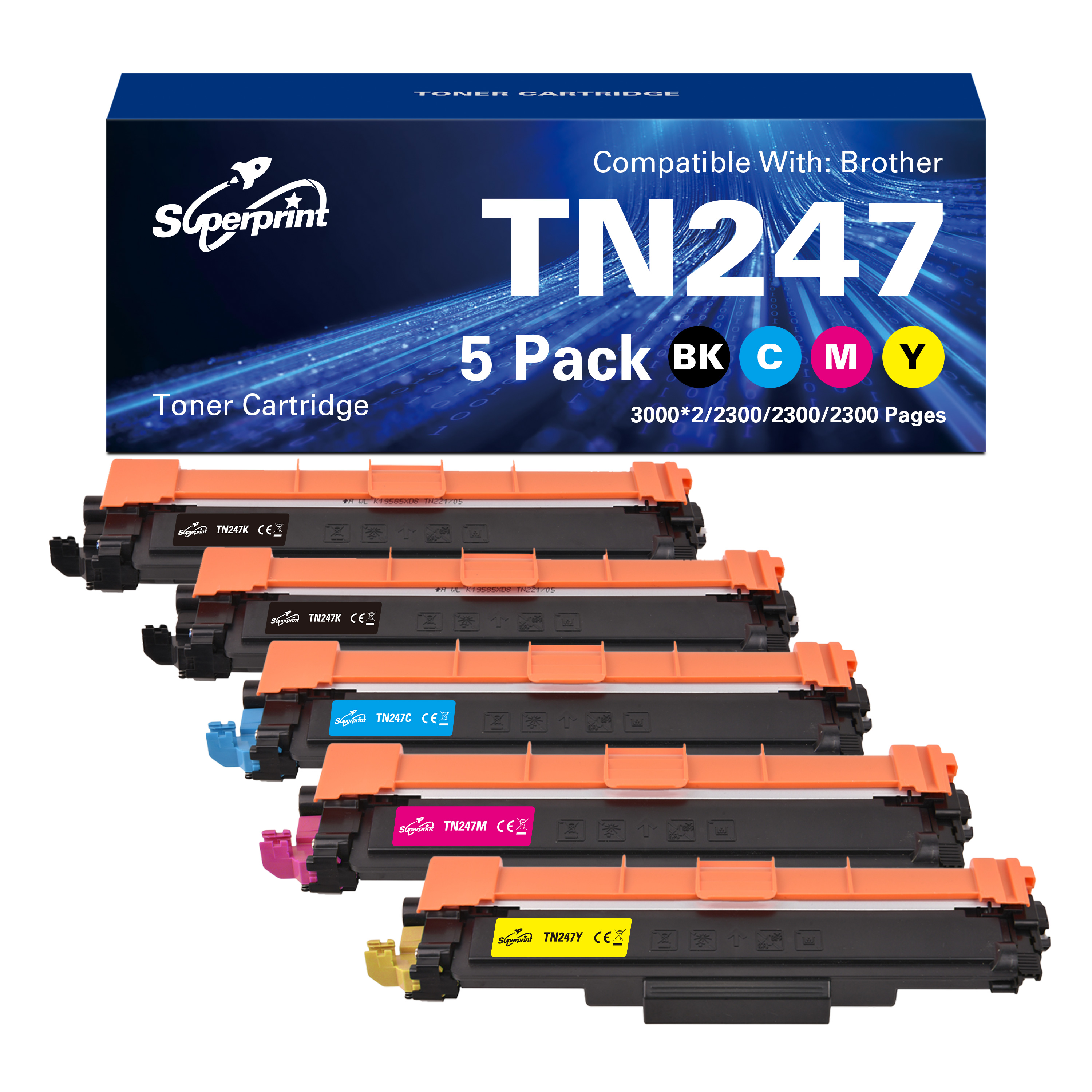 Lot De 4 Cartouches D'encre Brother TN247, D'origine Neuves Sous Blister