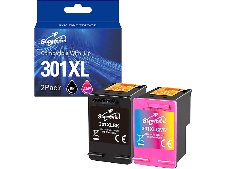 SUPERPRINT 301XL Tintenpatrone Schwarz, Cyan, Magenta, Gelb (301XL ...