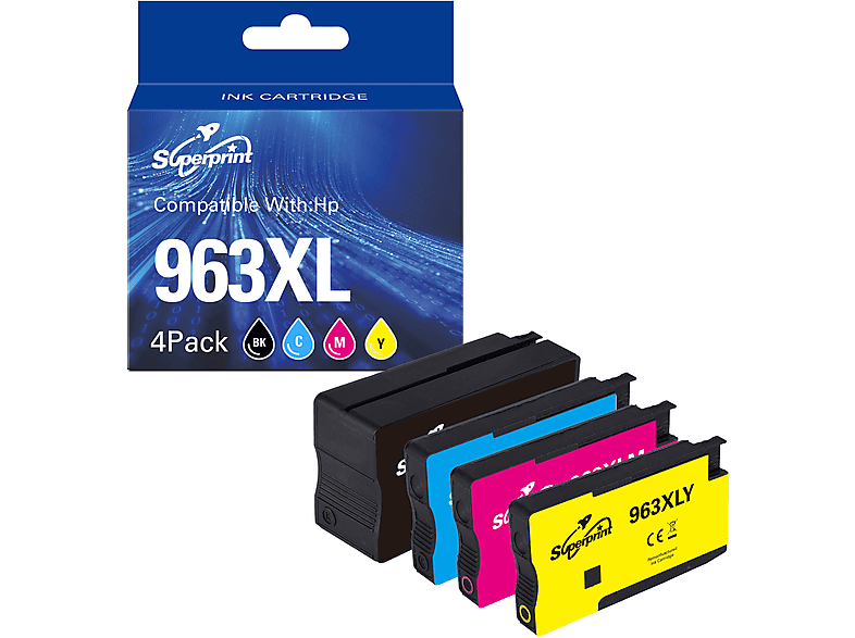SUPERPRINT 963XL Tintenpatrone Schwarz, Cyan, Magenta, Gelb (963XL ...