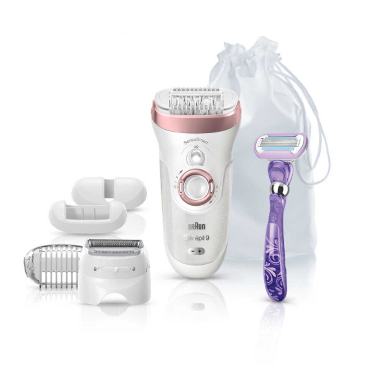 BRAUN Silk Epil 9 9870 SensoSmart 7'si 1 Arada Islak Kuru Epilatör Beyaz