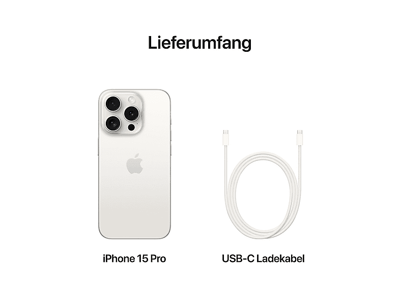 APPLE iPhone 15 Pro | 256 GB Titanium, Wit 5G | MediaMarkt