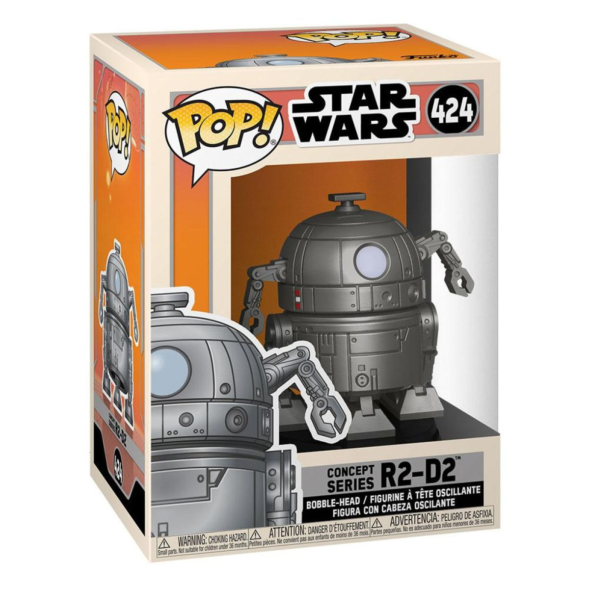 Star Wars R2-D2 Figur in einer Box, ein Sammlerspielzeug.
